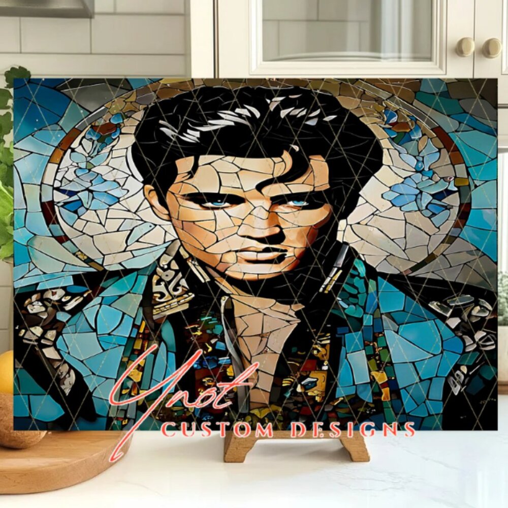 Elvis Presley Glass Cutting Board